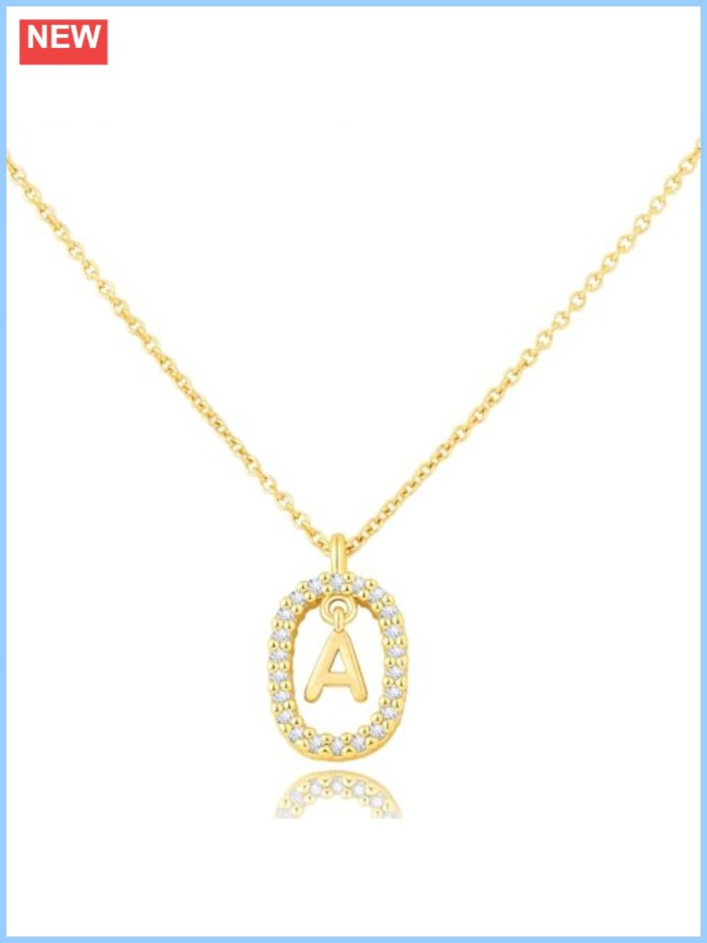 14K Gold Plated Initial Pendant Necklace for Women Personalized Letter Jewelry